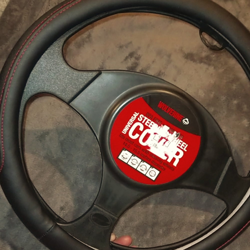 🆕🎃Red & black steering wheel cover